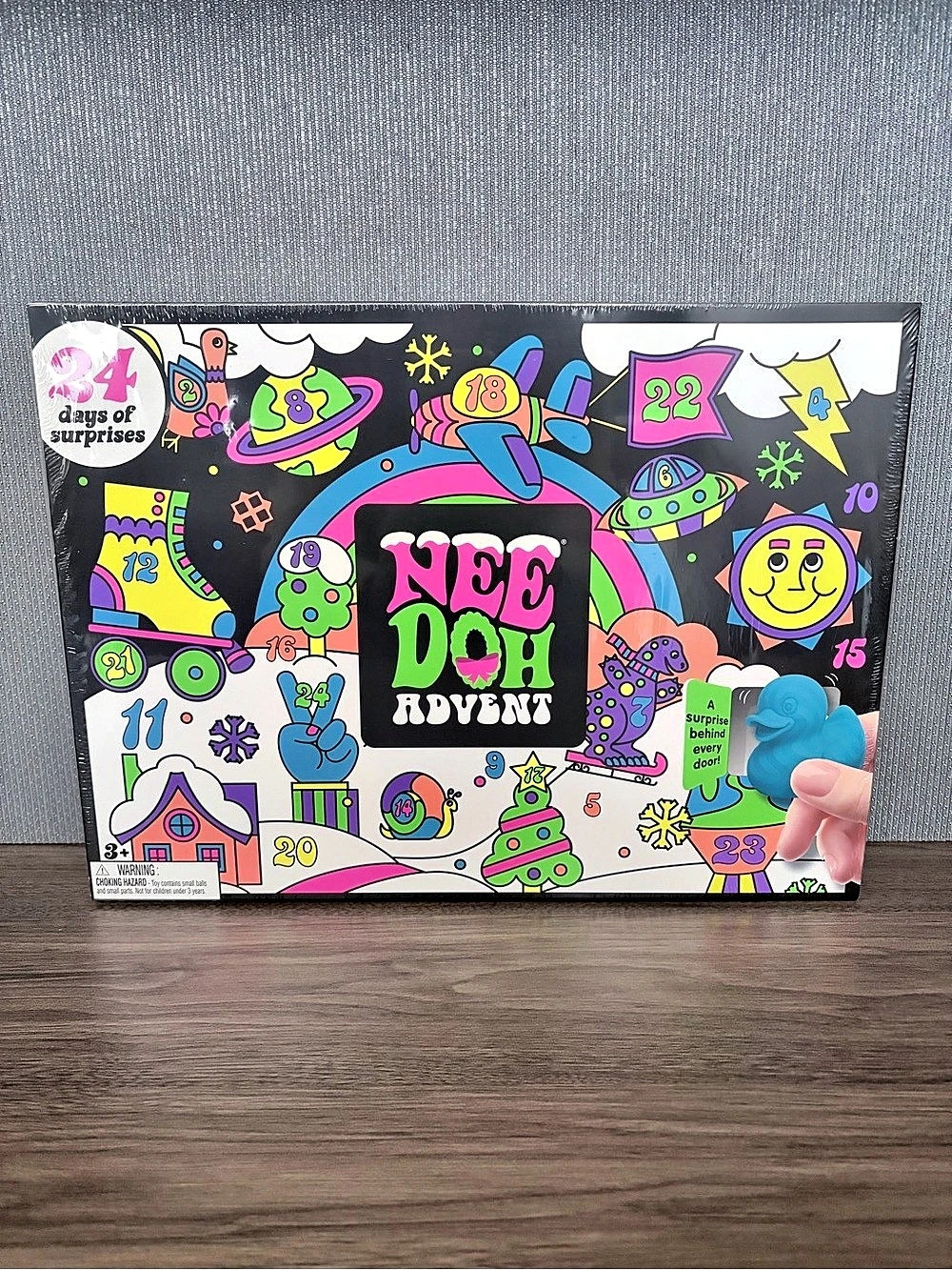 ✨ Authentic NeeDoh Advent Calendar 24 Days Squishmas Schylling Squishy